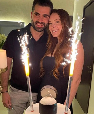 Bader Shammas with fiance Lindsay Lohan
